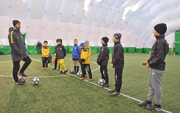 Inflatable building for football