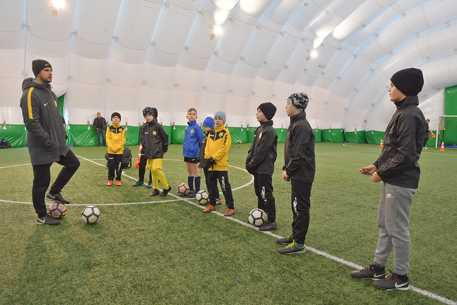 Indoor football building